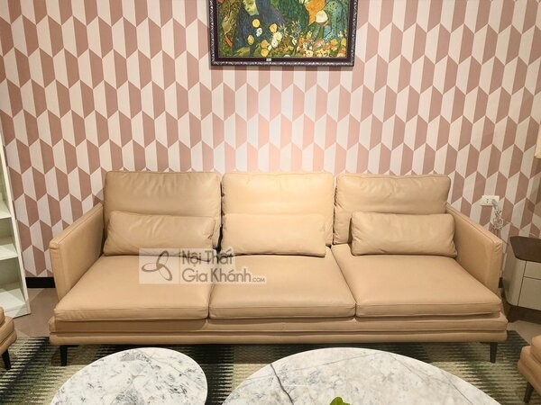 Sofa 1m8 da nhập khẩu màu nâu cam ấm áp