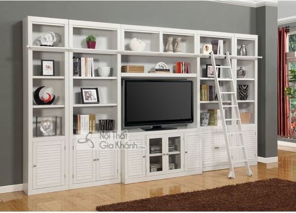 Kệ tivi gỗ tự nhiên kết hợp tủ rượu đa năng
