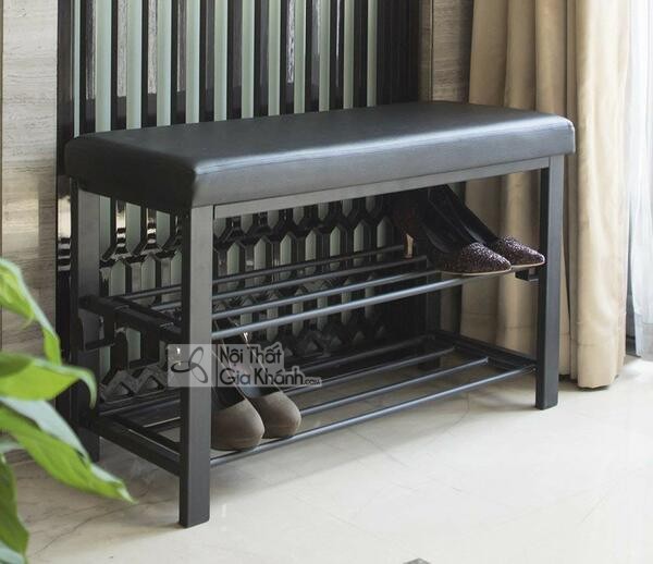 Sofa băng dài không tựa kê hành lang căn hộ chung cư kiêm ghế để giày