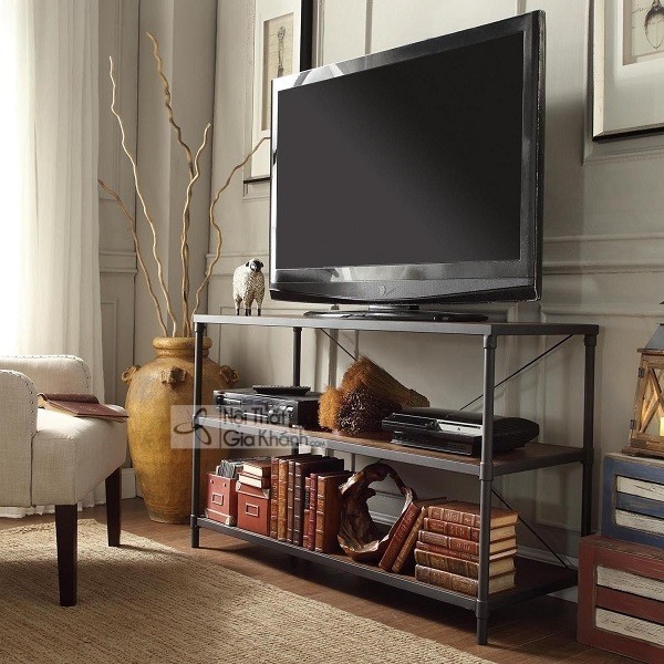 Kệ tivi nhôm đơn giản 2 tầng phù hợp tivi 40-50 inch