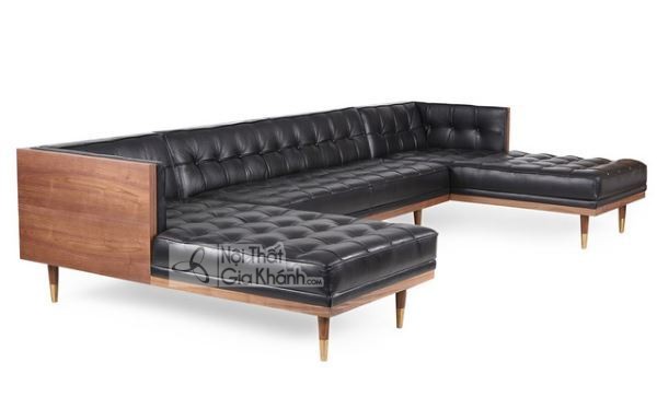ghe sofa go chu U boc da