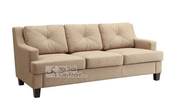 Sofa da nâu sữa phòng khách Natallee thiết kế tối giản