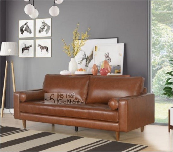 Sofa nâu trầm Bowery Hill kiểu ngả chất liệu Chenille