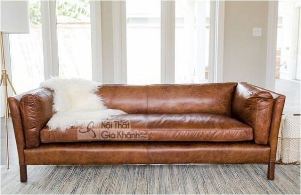 Đa dạng mẫu sofa da nâu và vải nỉ nâu cho phòng khách hiện đại