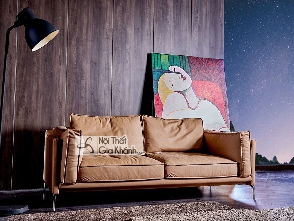 Sofa màu nâu da bò phong cách hiện đại 9194B-SF cho phòng khách