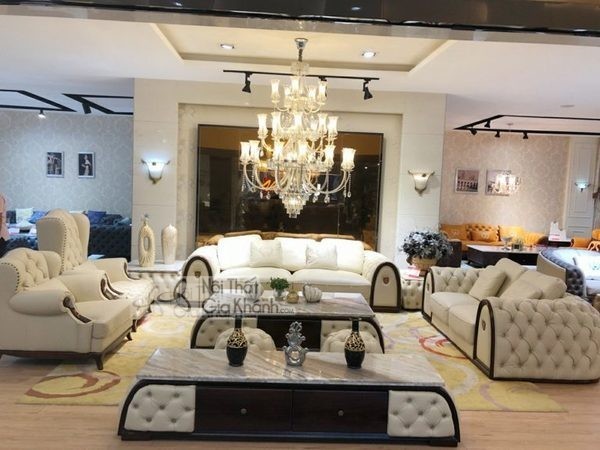 Bộ sofa Malaysia da bò nhập khẩu cho doanh nhân V001SF