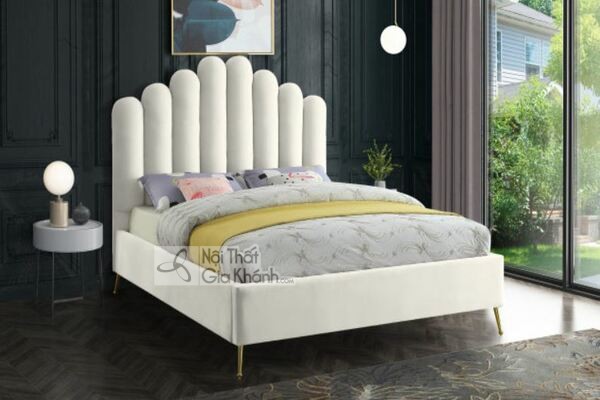 giường gỗ tự nhiên có thiết kế nhỏ gọn