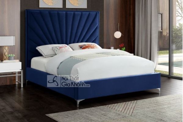 giường gỗ tự nhiên có đầu giường cao