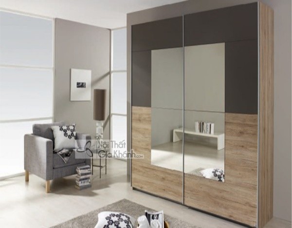 Tủ quần áo cửa lùa hình vuông kiểu Hinged
