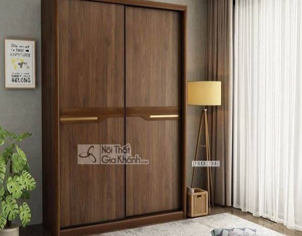 Tủ quần áo cửa lùa cánh chìm thiết kế đơn giản