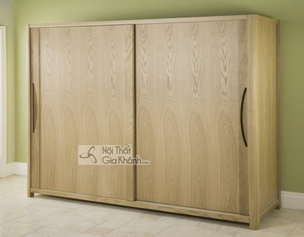 Tủ quần áo cửa lùa 2 cánh tay mở hình bán nguyệt