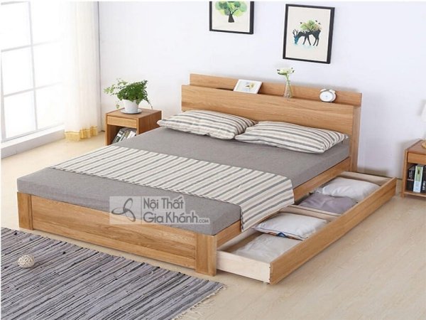 Giường hộp gỗ tiện lợi