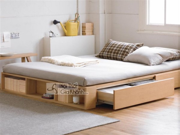Giường ngủ hộp gỗ nhiều ngăn chứa