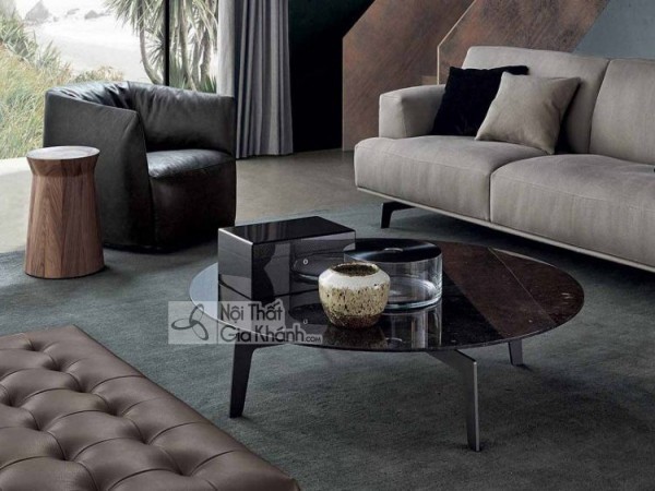Bàn trà mặt đá mảnh gọn