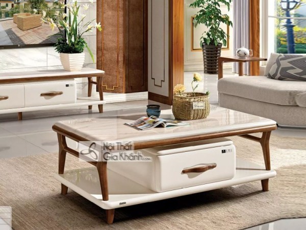 Bàn sofa mặt đá hai tầng BT513D-13