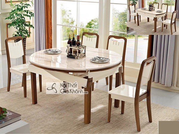 Mẫu bàn ăn nhập khẩu Italia thiết kế gọn gàng tinh tế