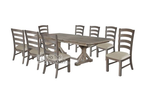 Bàn ăn gỗ hiện đại tông màu sáng