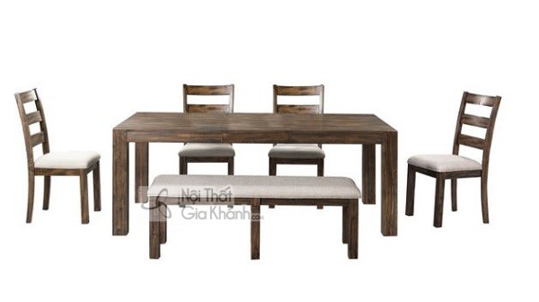 Mẫu bàn ăn truyền thống chất liệu gỗ