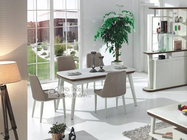 Bộ bàn ghế ăn hiện đại HT5751-2 phong cách Ý nhập khẩu