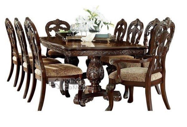 Bộ bàn ghế ăn đẹp đẳng cấp cho biệt thự