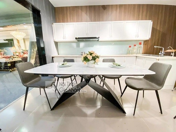 Bộ bàn ăn nhập khẩu Italia đẳng cấp LKT1030 chân ghế sáng tạo