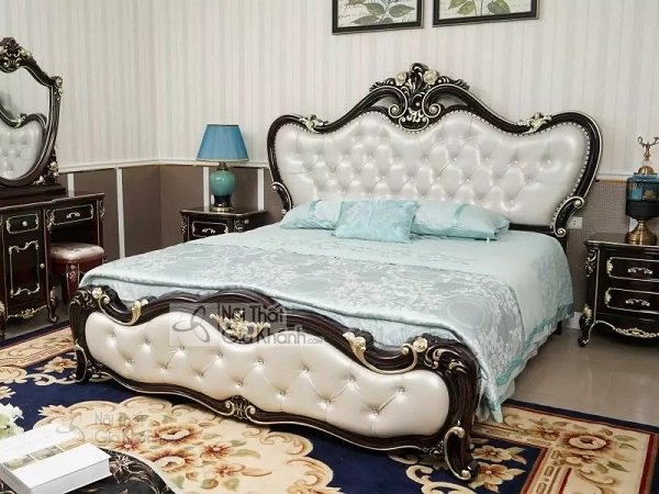 Nguyên liệu chế tác giường bọc da được lựa chọn kỹ càng
