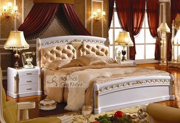 Giường bọc da kích thước 2m phù hợp phòng ngủ rộng