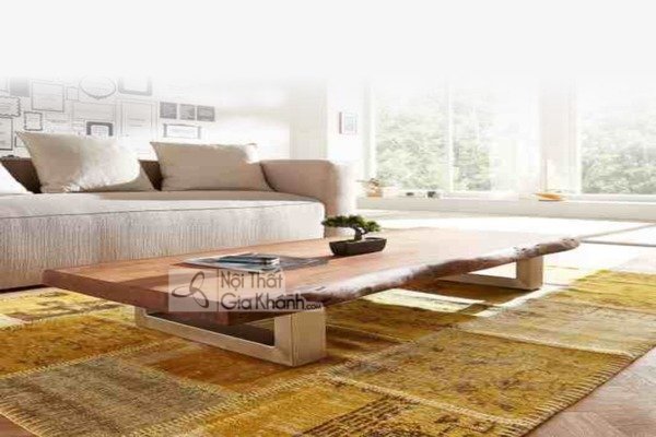 Màu sắc bàn trà đẹp cần phù hợp với tổng thể không gian phòng khách