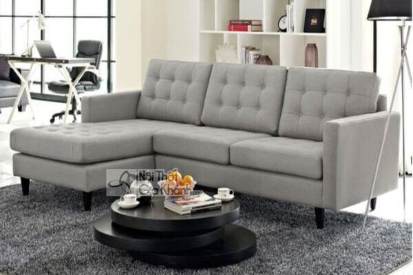 Bàn trà đẹp kèm bộ sofa xám ghi
