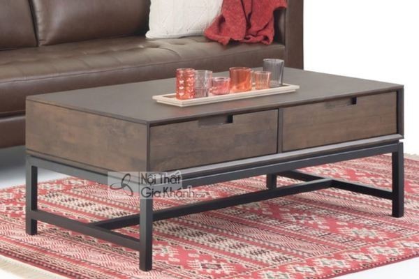 Bố trí bàn trà uống nước cùng ghế sofa phòng khách gia đình