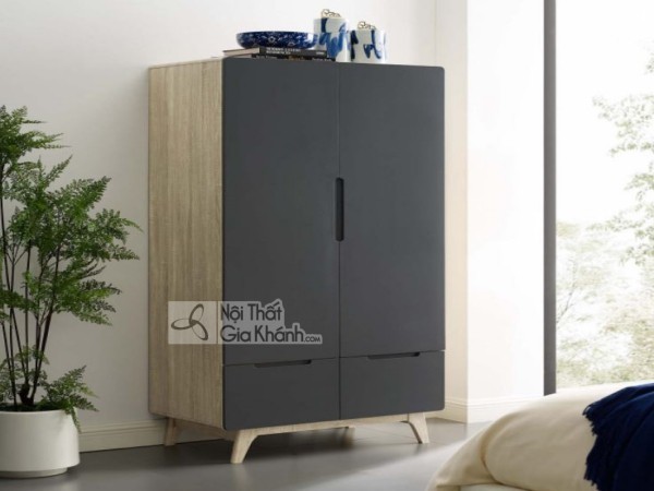 Tủ áo màu đen cá tính cho phòng ngủ hiện đại