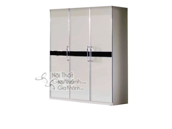 Tủ gỗ quần áo 2 buồng 3 cánh 3303D3 màu trắng