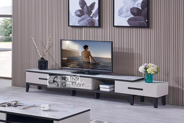 Kệ tivi gỗ công nghiệp mặt đá KT5937-2D