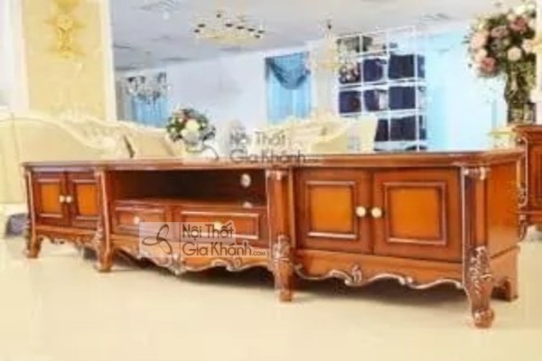 Kệ tivi gỗ công nghiệp tân cổ điển