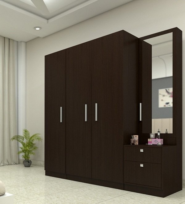 Tủ quần áo 4 cánh thiết kế tích hợp nhiều ngăn đẹp mắt
