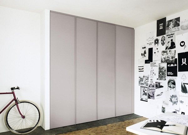 Tủ quần áo 4 cánh tối giản không họa tiết cầu kỳ