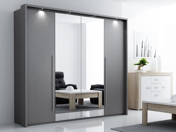 Tủ quần áo 4 cánh có gương trang nhã tích hợp mặt cánh