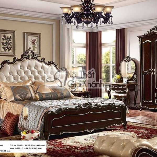 Mẫu giường ngủ đơn tân cổ điển