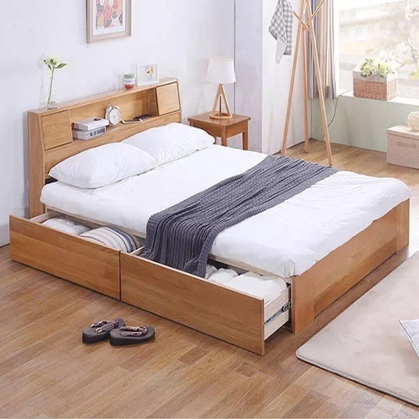 Giường hộp gỗ đẹp tại showroom Nội Thất Gia Khánh