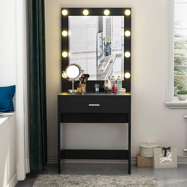 21+ mẫu bàn trang điểm chuyên nghiệp, bàn makeup studio có đèn led đẹp