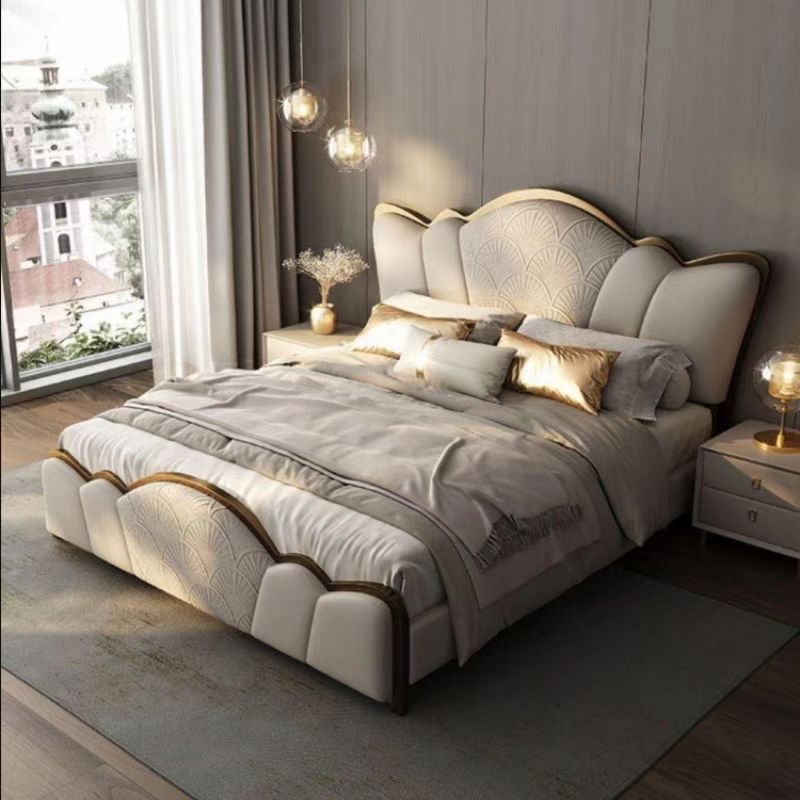 Giường ngủ bọc da GI8335-18 khung gỗ tự nhiên chống ẩm tại Gia Khánh