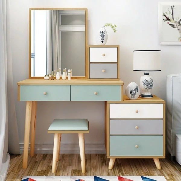 bàn phấn gỗ công nghiệp hiện đại