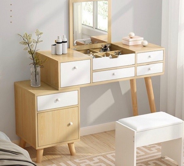 bàn phấn gỗ ép đơn giản
