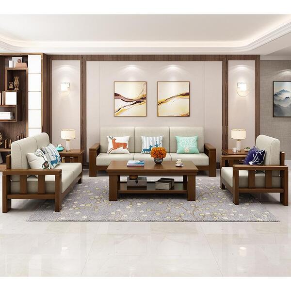 Sofa gỗ óc chó cao cấp sang trọng 