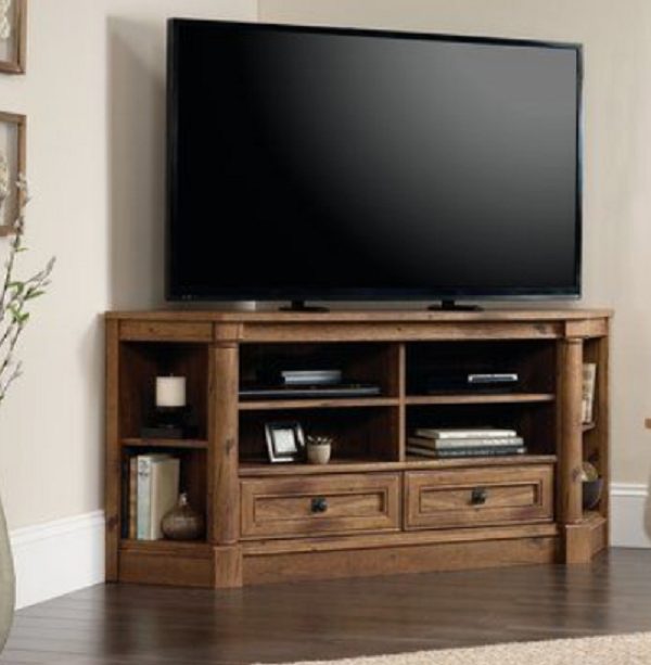 Kệ tivi gỗ 1m2 góc phòng khách tiết kiệm diện tích cho căn hộ nhỏ