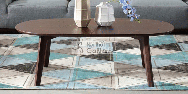 Cạnh bàn trà oval bầu dục bo tròn an toàn cho gia đình có trẻ nhỏ