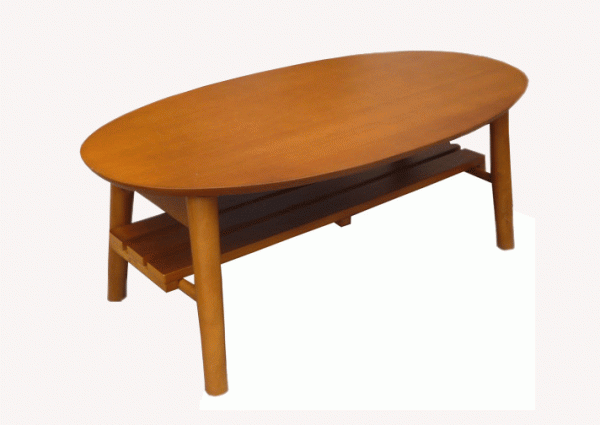 Bàn trà hình oval bầu dục làm mới không gian phòng khách hiện đại