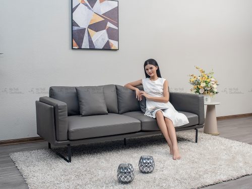 Sofa Phòng Khách Bọc Da Thật 100% SB0064T-3