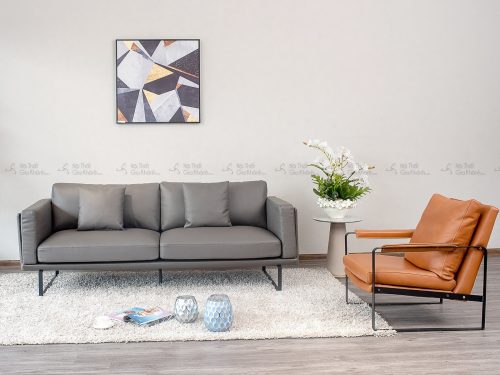Sofa Phòng Khách Bọc Da Thật 100% SB0064T-3