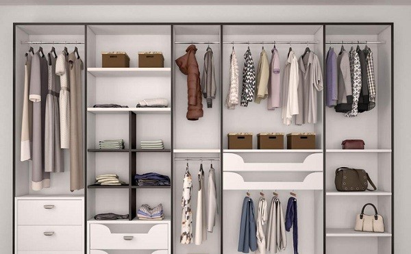 Tủ quần áo khung sắt sơn tĩnh điện cho phòng ngủ chung cư